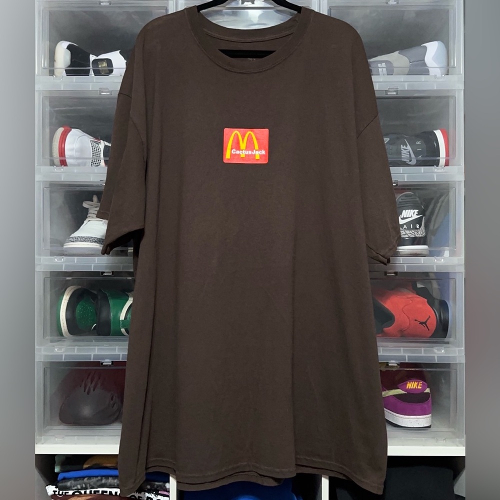 Travis Scott McDonalds Cactus Jack Sesame Seed Graphic T-Shirt XXL